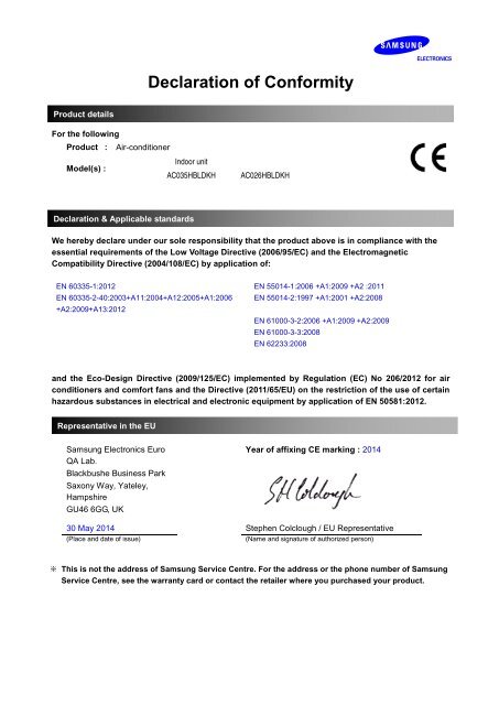 EU Declaration Of Conformity (DoC) - VT.des