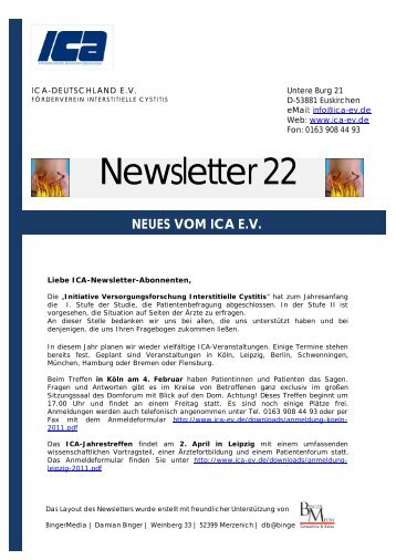 Newsletter 22 - ICA-Deutschland e.V.