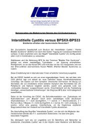 Interstitielle Cystitis versus BPSXX-BPS33 - ICA-Deutschland e.V.