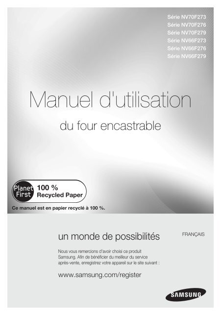 Samsung NV70F2793NS/EF (NV70F2793NS/EF ) - Manuel de l'utilisateur 0.01MB, pdf, N&Eacute;ERLANDAIS, Fran&ccedil;ais, ALLEMAND