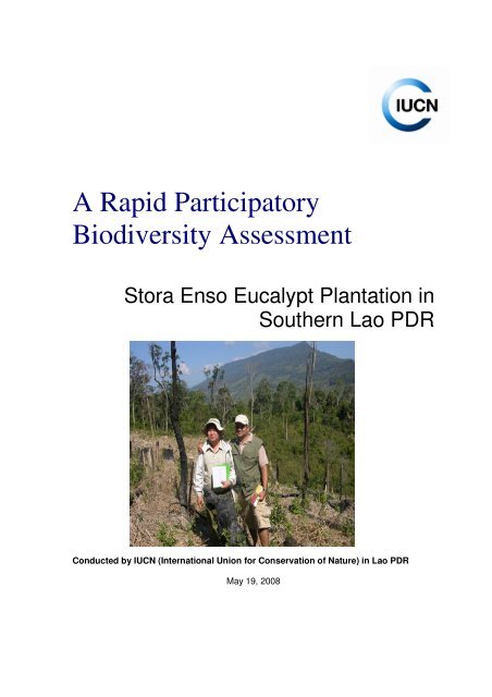 Part 1 – A Rapid Participatory Biodiversity Assessment - IUCN