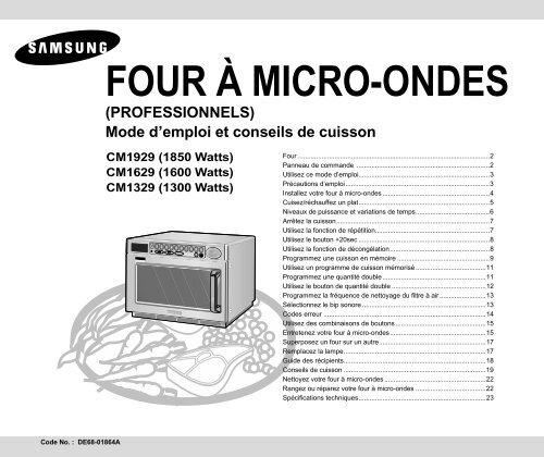 Samsung CM1929 (CM1929/XEF ) - Manuel de l'utilisateur 0.91 MB, pdf,  Fran&amp;ccedil;ais