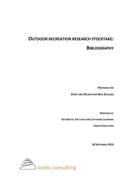 Outdoor Recreation Research Stocktake Sport New Zealand
