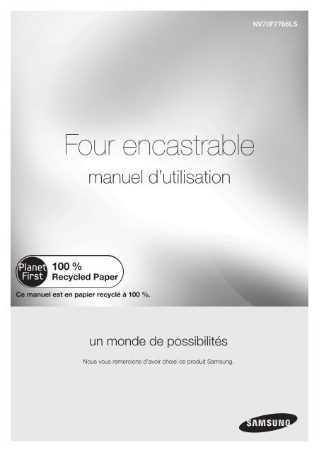 Samsung Four &eacute;lectrique pyrolyse double cavit&eacute; (Twin Convection), 70L - NV70F7796MS (NV70F7796MS/EF ) - Manuel de l'utilisateur 0.01MB, pdf, N&Eacute;ERLANDAIS, Fran&ccedil;ais, ALLEMAND