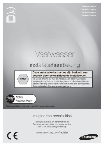 Samsung DW-BG570B (DW-BG570B/XEF ) - Guide d'installation 14.01 MB, pdf, NÃERLANDAIS, FranÃ§ais, ALLEMAND