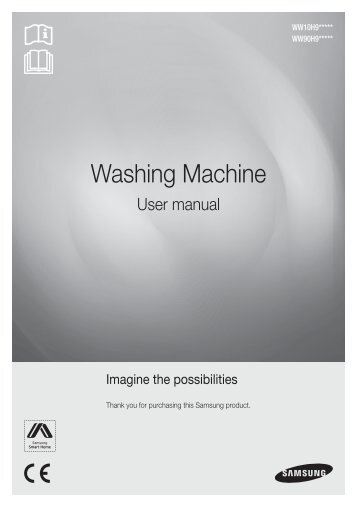 Samsung Lave-linge Crystal Blue W9000, 10kg - WW10H9400EW (WW10H9400EW/ET ) - Manuel de l'utilisateur(User manual) 37.56 MB, pdf, Anglais, FranÃ§ais, Grec, Italien, Portugais