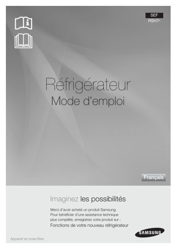 Samsung RSH7GNSP (RSH7GNSP1/XEF ) - Manuel de l'utilisateur 4.29 MB, pdf, FranÃ§ais