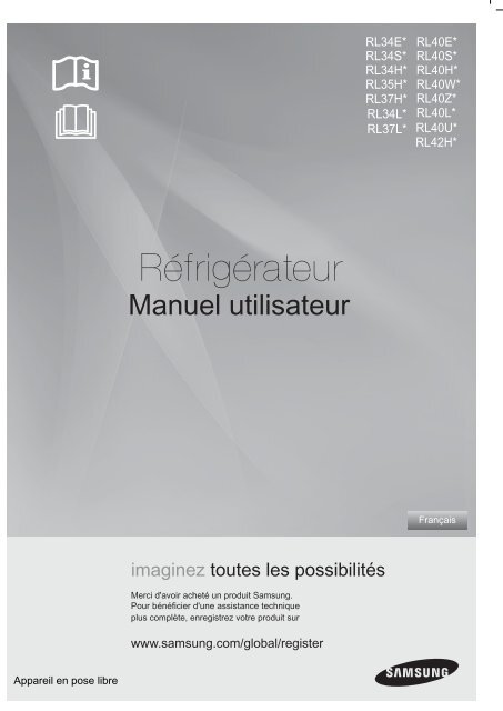 Samsung R&amp;eacute;frig&amp;eacute;rateur Combi A284 L Blanc RL34EGSW  (RL34EGSW1/XEG ) - Manuel de l'utilisateur 0.01MB, pdf, Fran&amp;ccedil;ais