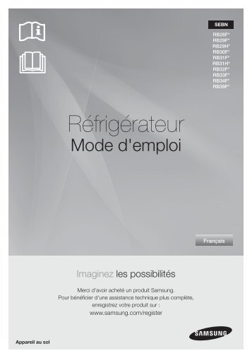 Samsung RÃ©frigÃ©rateur CombinÃ© RB31FERNDSA (RB31FERNDSA/EF ) - Manuel de l'utilisateur 0.01MB, pdf, NÃERLANDAIS, FranÃ§ais, ALLEMAND