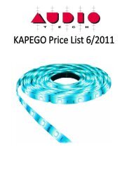 KAPEGO Price List 6-2011 - Audio Tech