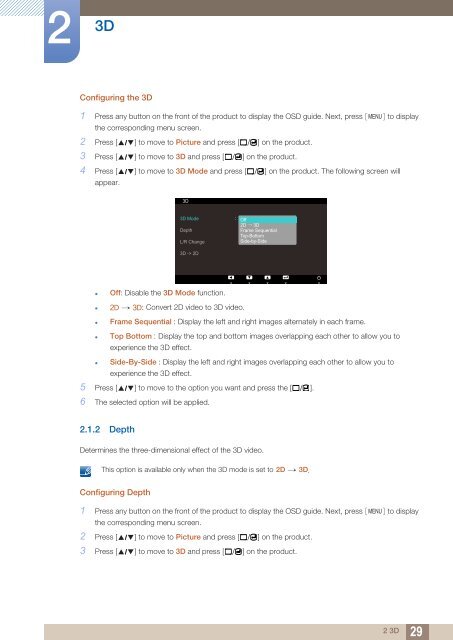 Samsung 23'' S&eacute;rie 7 Moniteur LED 3D S23A700D (LS23A700DSL/EN ) - Manuel de l'utilisateur 5.91 MB, pdf, Anglais