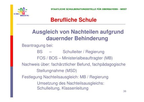 Berufliche Schule - Staatliche Schulberatung in Bayern