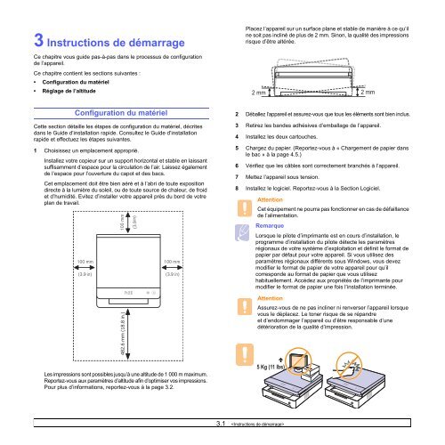 Samsung 16ppm Imprimante laser mono ML-1630 (ML-1630/SEE ) - Manuel de l'utilisateur 6.03 MB, pdf, Fran&ccedil;ais