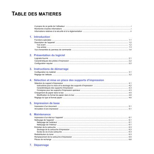 Samsung 16ppm Imprimante laser mono ML-1630 (ML-1630/SEE ) - Manuel de l'utilisateur 6.03 MB, pdf, Fran&ccedil;ais