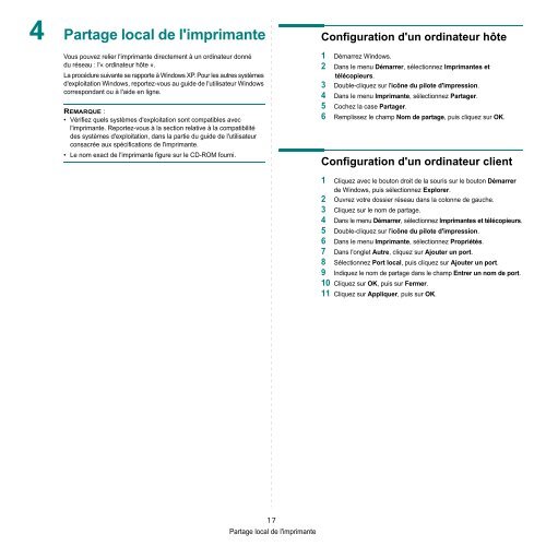 Samsung 16ppm Imprimante laser mono ML-1630 (ML-1630/SEE ) - Manuel de l'utilisateur 6.03 MB, pdf, Fran&ccedil;ais