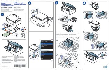 Samsung Imprimante jet d'encre, 3-en-1, 7ppm - CJX-1000 (CJX-1000/SEE ) - Installation Guide 3.32 MB, pdf, Anglais