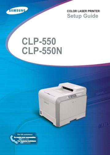 Samsung CLP-550 (CLP-550/SEE ) - Guide rapide 2.7 MB, pdf, Anglais