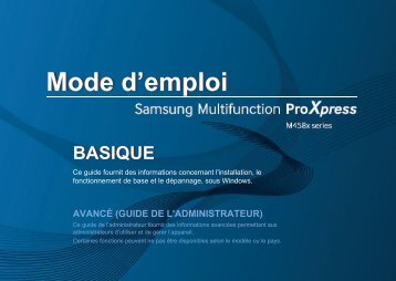 Samsung .. (SL-M4080FX/SEE ) - Manuel de l'utilisateur 10.67 MB, pdf, FranÃ§ais