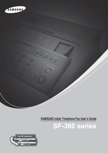 Samsung SF-365TP (SF-365TP/XEF ) - Manuel de l'utilisateur 5.51 MB, pdf, Anglais