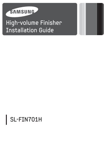 Samsung Module de finition haute capacitÃ© - SL-FIN701H/SEE (SL-FIN701H/SEE ) - Installation Guide 0.01MB, pdf, Anglais