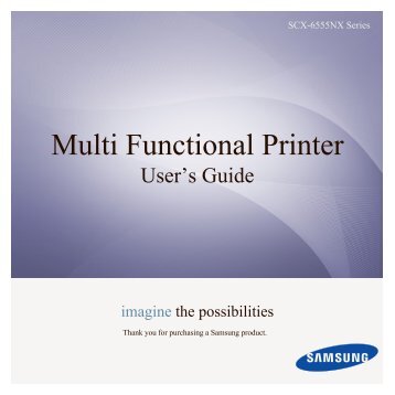 Samsung Copieur A4 SCX-6555N (SCX-6555N/SEE ) - Manuel de l'utilisateur 18.54 MB, pdf, Anglais