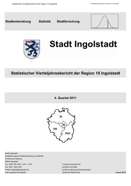 Statistischer Vierteljahresbericht der Region 10 Ingolstadt (11/4