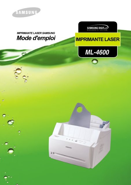 Samsung ML-4600 (ML-4600/XEF ) - Manuel de l'utilisateur 3.98 MB, pdf, Fran&ccedil;ais