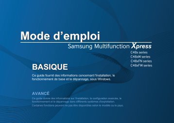 Samsung .. (SL-C480W/SEE ) - Manuel de l'utilisateur 15 MB, pdf, FranÃ§ais