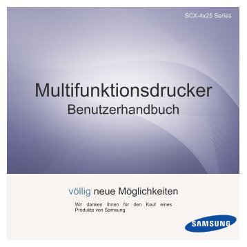 Samsung Imprimante Multifonction laser mono SCX-4825FN (24ppm) (SCX-4825FN/SEE ) - Manuel de l'utilisateur 8 MB, pdf, ALLEMAND, Multilingue