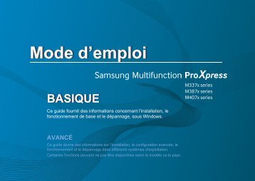 Samsung SL-M4075FX (SL-M4075FX/SEE ) - Manuel de l'utilisateur 51.68 MB, pdf, FranÃ§ais