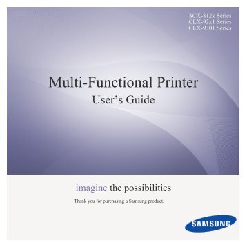 Samsung Copieur A4/A3 Monochrome SCX-8128NX (SCX-8128NX/SEE ) - Manuel de l'utilisateur 32.39 MB, pdf, Anglais