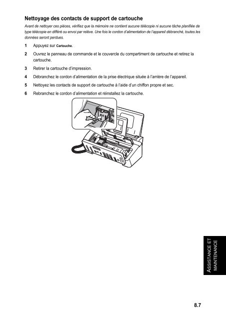 Samsung 3 cpm Fax laser mono SF-370 (SF-370/XEF ) - Manuel de l'utilisateur 3.19 MB, pdf, Fran&ccedil;ais