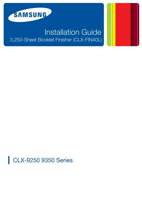 Samsung CLX-9352NA Multifonction A3 Couleur 35 ppm (CLX-9352NA/SEE ) - Installation Guide 0.01MB, pdf, Anglais