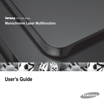 Samsung 16ppm Multifonction laser mono SCX-4500 (SCX-4500/SEE ) - Manuel de l'utilisateur 7.21 MB, pdf, Anglais