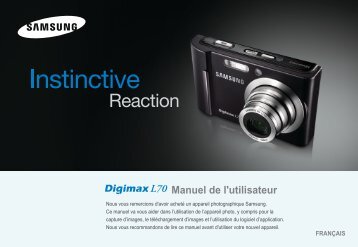 Samsung DIGIMAX L70 (EC-L70ZZBBA/DE ) - Manuel de l'utilisateur 7.51 MB, pdf, FranÃ§ais
