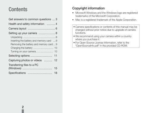 Samsung PL200 (EC-PL200ZBPBE1 ) - Guide rapide 3.33 MB, pdf, Anglais, TURQUE