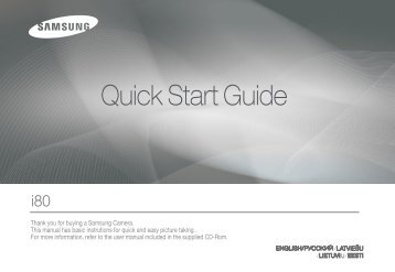 Samsung i80 (EC-I80ZZBBA/E2 ) - Guide rapide 19.79 MB, pdf, Anglais, Estonien, Llettonie, Lituanien, RUSSIE