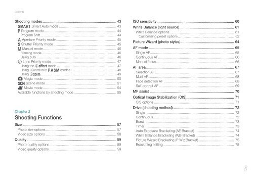 Samsung Samsung NX1100 blanc (EV-NX1100BQWFR ) - Manuel de l'utilisateur 8.28 MB, pdf, Anglais