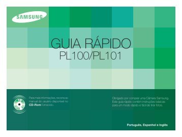 Samsung PL100 (EC-PL100ZBPBGB ) - Guide rapide 4.58 MB, pdf, Anglais, Portugais, Espagnol