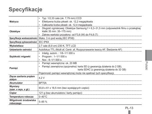 Samsung ST61 (EC-ST61ZZBPBE1 ) - Guide rapide 20.6 MB, pdf, Anglais, BULGARE, CROATE, TCH&Egrave;QUE, Fran&ccedil;ais, ALLEMAND, Grec, HONGROIS, Italien, POLONAIS, Roumain, SERBE, SLOVAQUE, SLOV&Egrave;NE