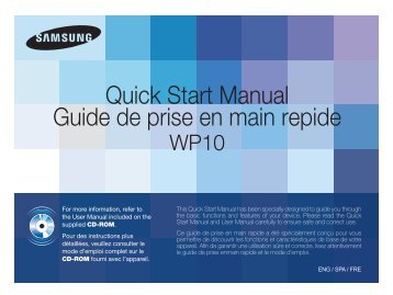 Samsung ST61 (EC-ST61ZZBPBE1 ) - Guide rapide 4.65 MB, pdf, Anglais, FranÃ§ais, Espagnol