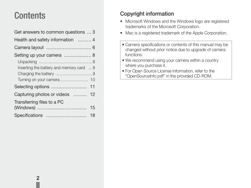 Samsung PL90 (EC-PL90ZZBARE1 ) - Guide rapide 3.25 MB, pdf, Anglais, TURQUE