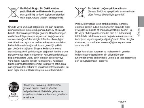 Samsung PL90 (EC-PL90ZZBARE1 ) - Guide rapide 3.25 MB, pdf, Anglais, TURQUE