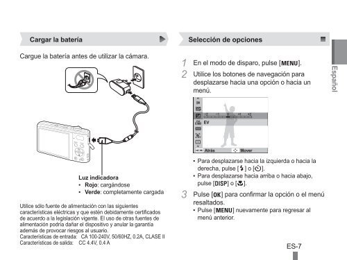 Samsung PL90 (EC-PL90ZZBARE1 ) - Guide rapide 3.57 MB, pdf, Anglais, Fran&ccedil;ais, Espagnol