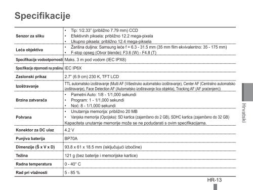 Samsung ST60 (EC-ST60ZZBPBE1 ) - Guide rapide 20.6 MB, pdf, Anglais, BULGARE, CROATE, TCH&Egrave;QUE, Fran&ccedil;ais, ALLEMAND, Grec, HONGROIS, Italien, POLONAIS, Roumain, SERBE, SLOVAQUE, SLOV&Egrave;NE