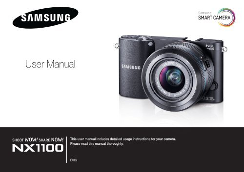 Samsung SMART CAMERA NX1000 (EV-NX1000BABFR ) - Manuel de l'utilisateur 8.28 MB, pdf, Anglais