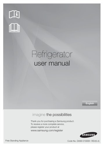 Samsung RT59PBPN (RT59PBPN1/XEF ) - Manuel de l'utilisateur 3.4 MB, pdf, Anglais