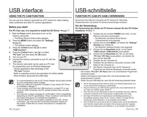 Samsung VP-MX10H (VP-MX10H/XEF ) - Manuel de l'utilisateur 5.52 MB, pdf, Anglais, ALLEMAND