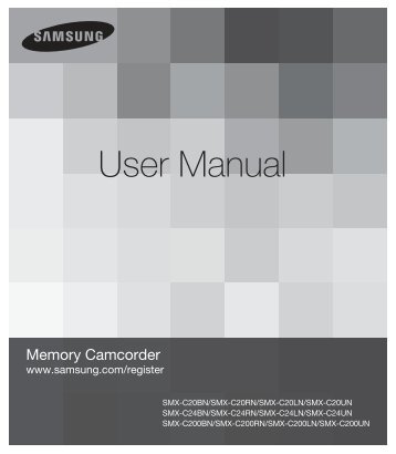 Samsung SMX-C20RN (SMX-C20RN/XAA ) - Manuel de l'utilisateur 11.42 MB, pdf, Anglais