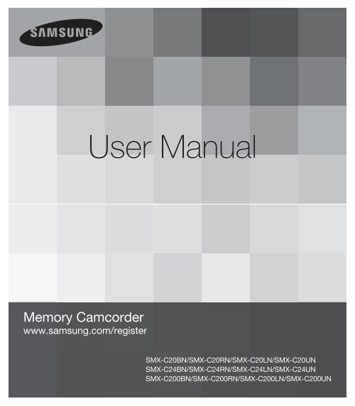 Samsung SMX-C20RN (SMX-C20RN/XAA ) - Manuel de l'utilisateur 11.42 MB, pdf, Anglais